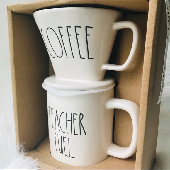 NWT Rae Dunn COFFEE TEACHER FUEL Coffee Drip Mug - Picture 6 of 6